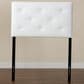 Baxton Studio Baltimore Twin Upholstered Headboard in White, , large