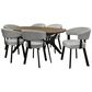 Amisco Boomerang Dining Table in Black Coral and Pinecone, , large