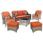 HOMLUX 6-Piece Patio Conversation Set with Coffee Table in Orange Red, , large