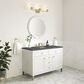 James Martin Vanities Chicago 48" Single Bathroom Vanity in Glossy White with 3 cm Parisien Bleu Quartz Top and Rectangular Sink, , large