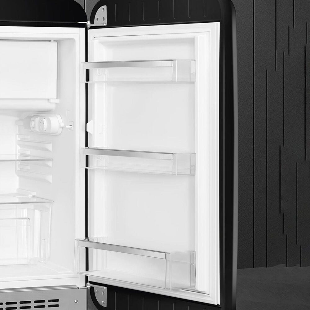 SMEG 4.48 Cu. Ft. Freestanding Compact Refrigerator with Right Hinge in Black, , large