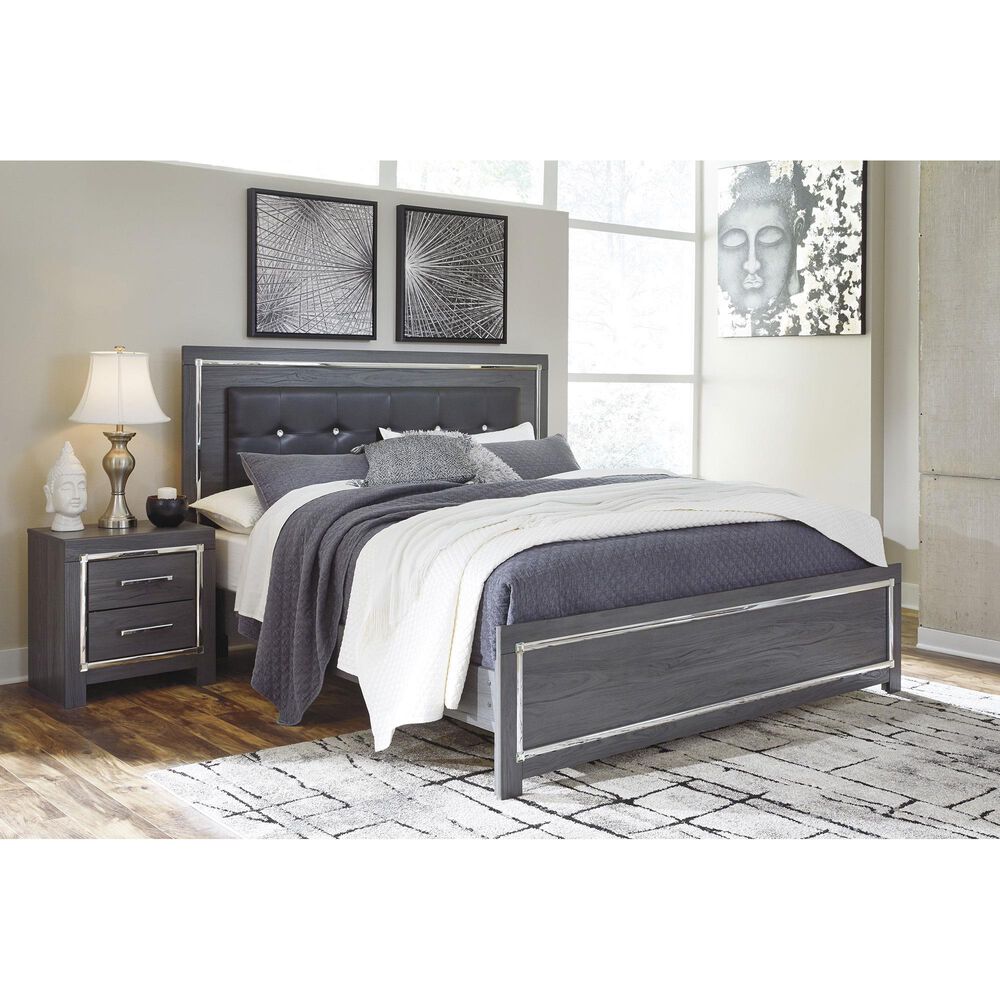 Ashley Lodanna 4 Piece Queen Bedroom Set in Gray, , large