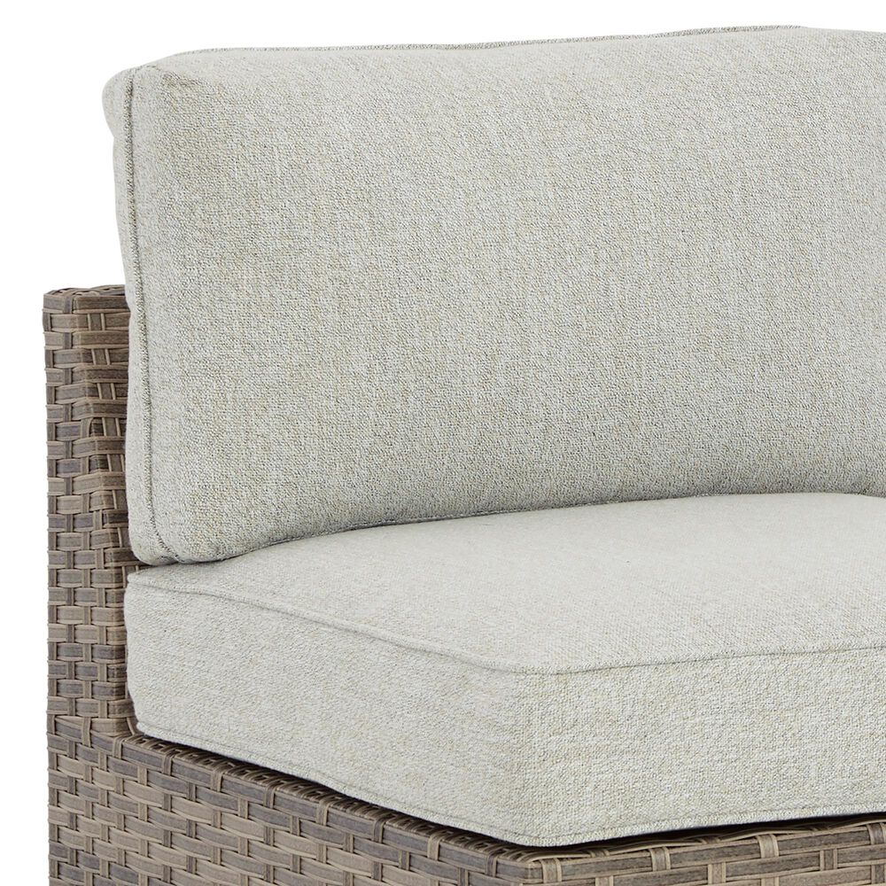 Ashley Calworth Patio Armless Chair in Beige &#40;Set of 2&#41;, , large