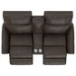Catnapper Fredda Power Reclining Console Loveseat with Power Headrests in Coffee, , large