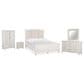 Nicolette Home Willowbrook 5-Piece Queen Panel with Upholstered Headboard Bedroom Set in Egg Shell White, , large