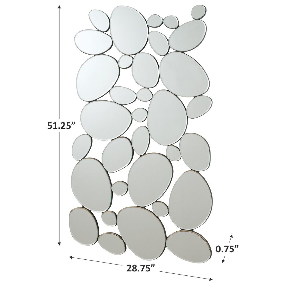 Pacific Landing Modern Pebble Mirror in Desert Sand, , large