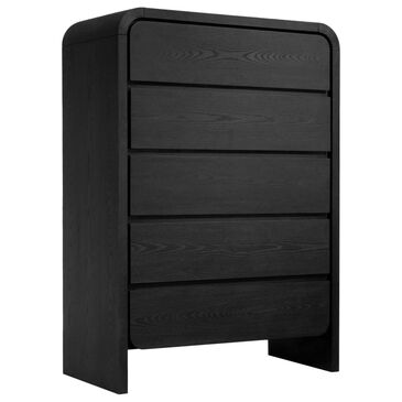 Urban Home Elora 5-Drawer Chest in Jet Black, , large