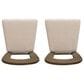Hearth and Haven Upholstered Side Chair with Beige Cushion in Light Brown (Set of 2), , large