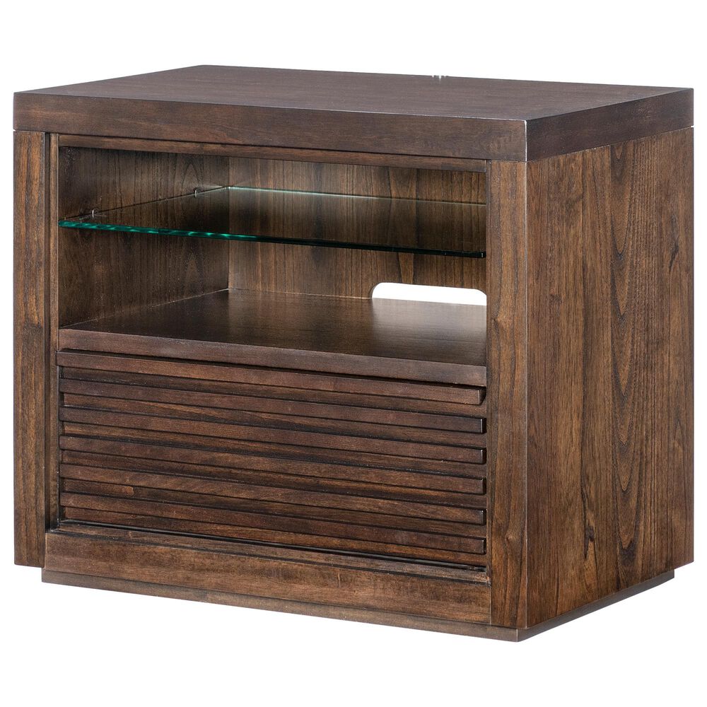 Legacy Classic Architect 1-Drawer Nightstand in Onyx with LED Light and AC/USB Ports, , large