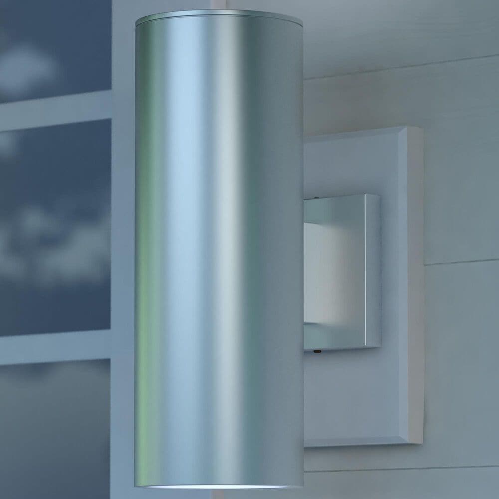 Vaxcel Chiasso 14.25" 2-Light Outdoor Wall Sconce in Satin Aluminum, , large