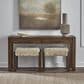 Belle Furnishings Broadmore 2-Drawer Console Table in Cobblestone Brown, , large