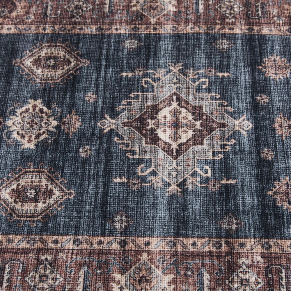 Central Oriental Rugease Velveteen Raquel Aerugo and Rust 7&#39;6&quot; x 9&#39;6&quot; Area Rug, , large