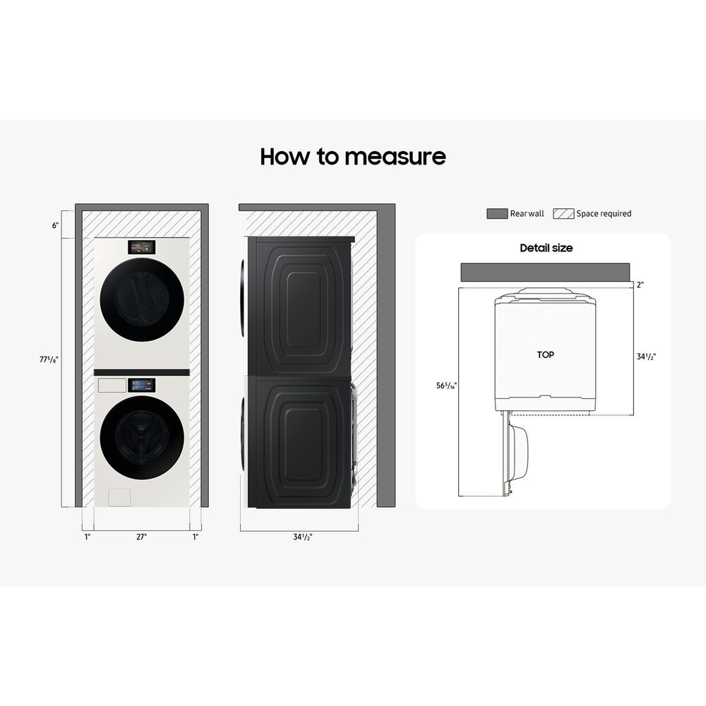 Samsung Bespoke 5.3 Cu. Ft. Front Load Washer in Dark Steel, , large