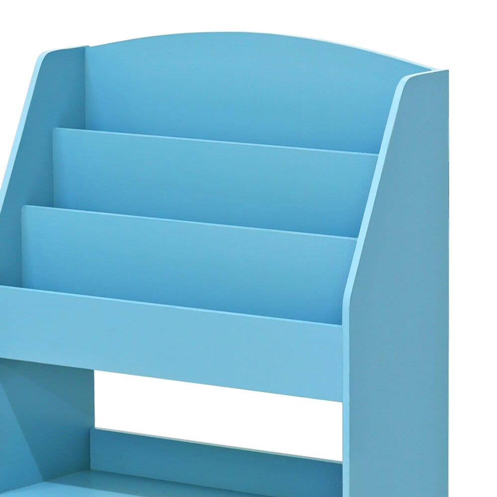 HOMLUX 5-Tier Magazine Bookshelf in Light Blue, , large