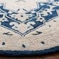 Safavieh Micro-Loop 5" Round Navy and Ivory Area Rug, , large