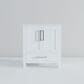 Lexora Home Jacques 30" Single Bathroom Vanity in White with 2 cm White Quartz Top and Rectangular Sink, , large