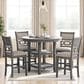 Ashley Wrenning 5-Piece Counter Height Dining Set in Light Gray, , large