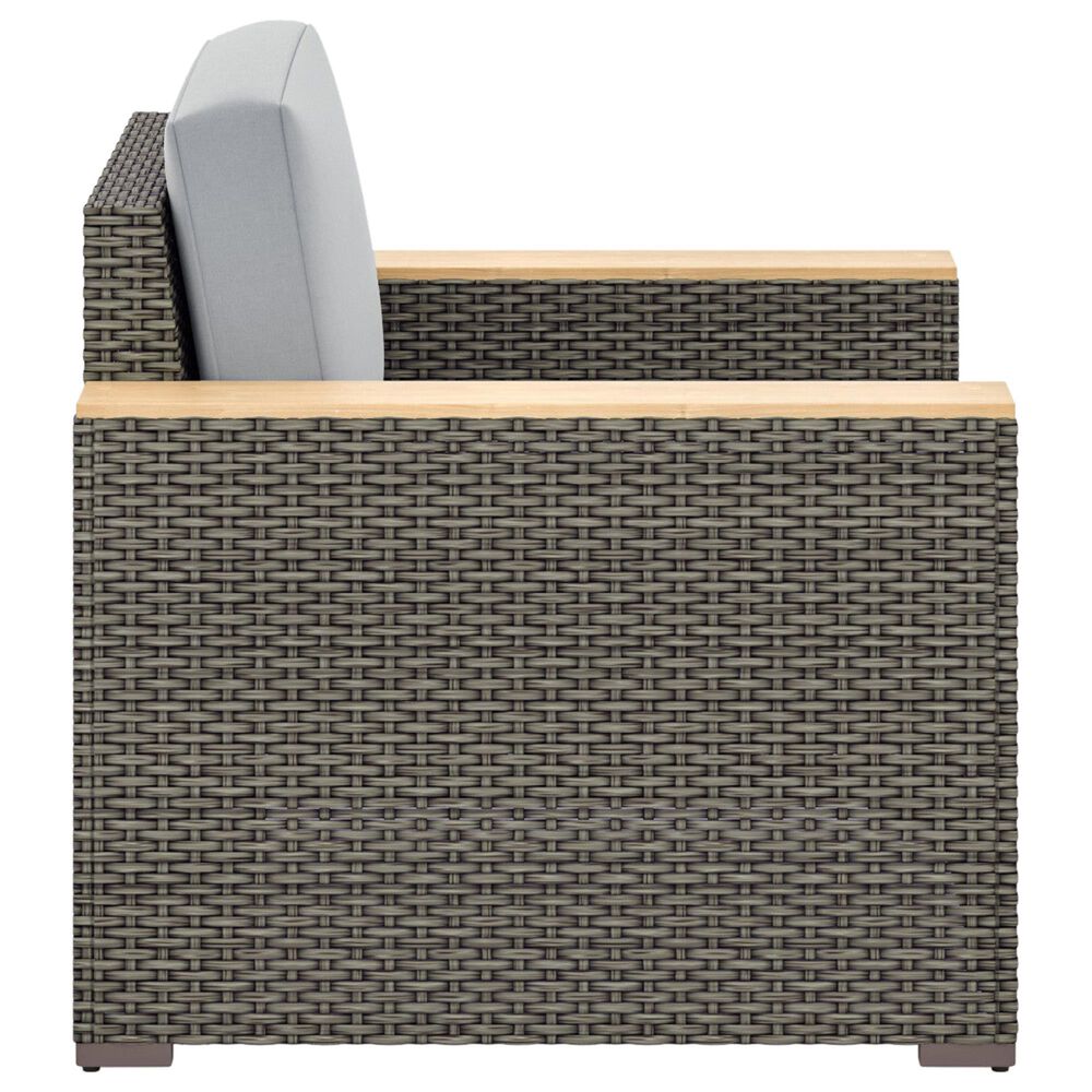 Homestyles Boca Raton 4-Piece Patio Loveseat Set in Brown and Gray, , large