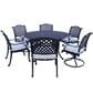 World Source Castle Rock 7-Piece Dining Set in Black, , large