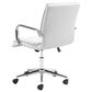 Zuo Modern Partner Office Chair in White and Chrome, , large