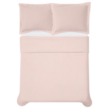 Pem America Cannon Solid Percale 3-Piece Full/Queen Duvet Set in Blush, , large