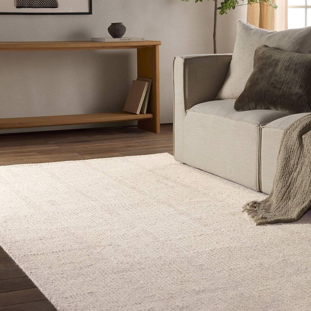 Jaipur Finnigan Edher White, Tan and Taupe 5' x 8' Area Rug, , large