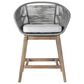Blue River Tutti Frutti Patio Counter with Grey Cushion in Aged Teak, , large