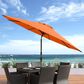 CorLiving 10" UV & Wind Resistant Patio Umbrella in Orange, , large