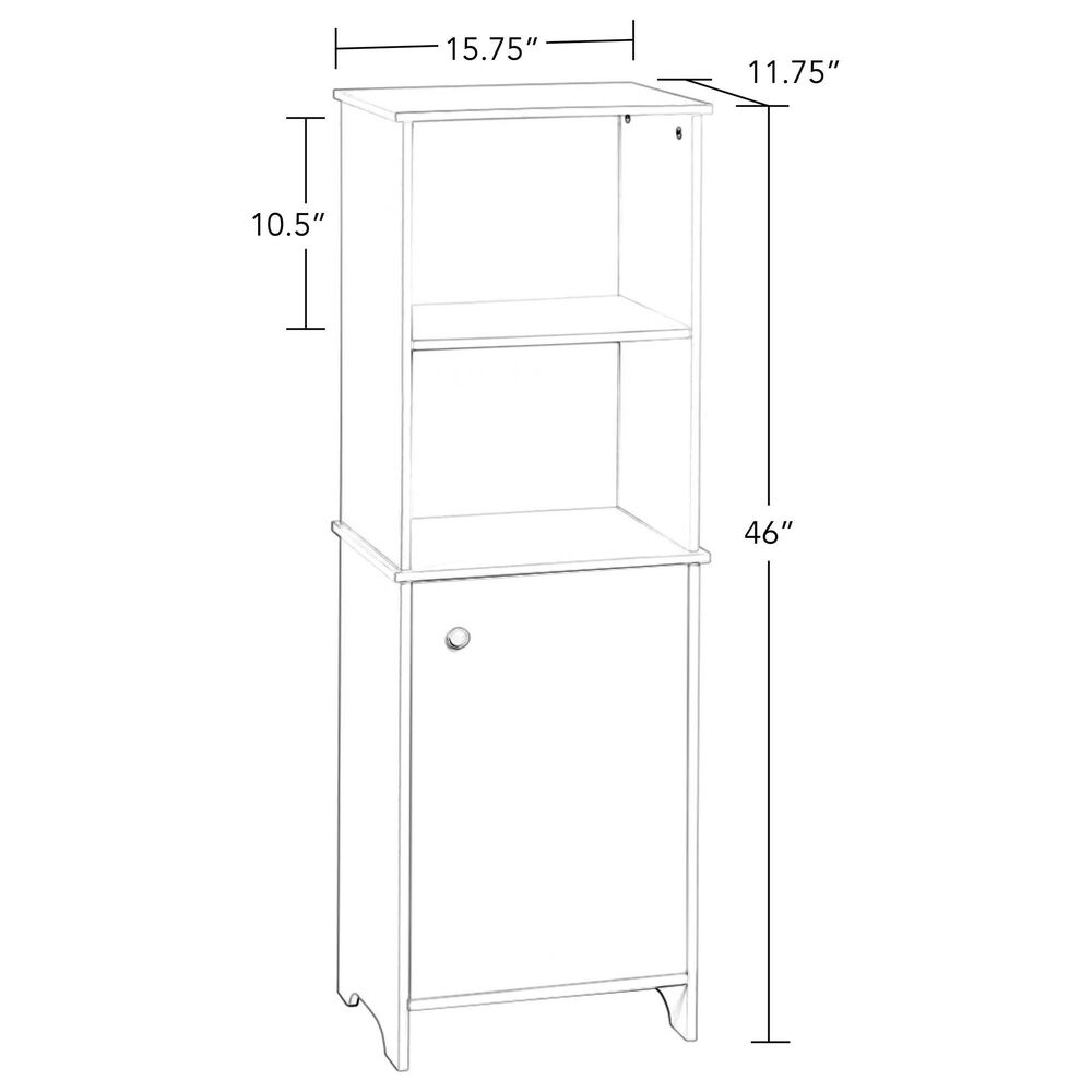 RiverRidge Home Medford Tall Floor Cabinet in White, , large