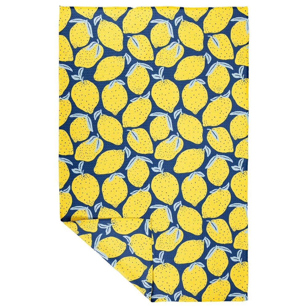 MuKitchen Vibe Dish Towel in Lemons and Blue, , large