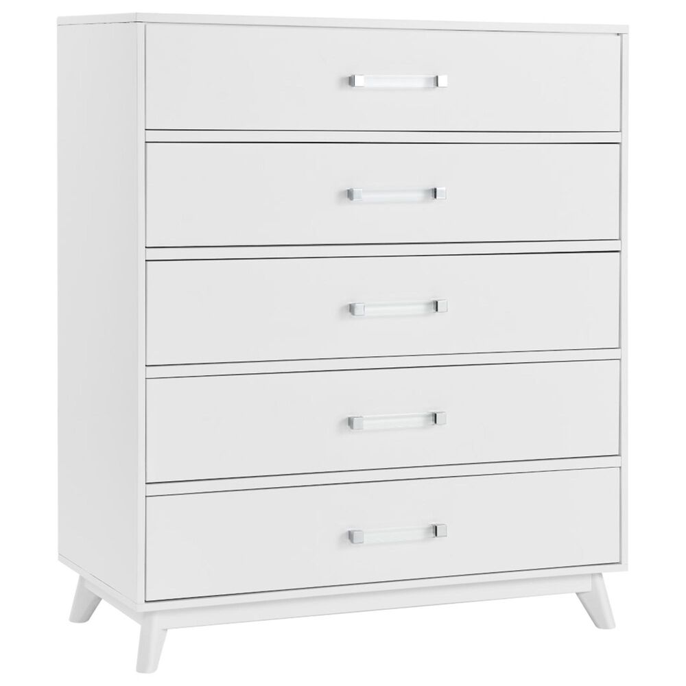 Oxford Baby Holland 5-Drawer Chest in Cloud White, , large