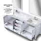 Lexora Home Jacques 80" Double Bathroom Vanity Cabinet Only in Dark Grey and 30" Mirrors, , large