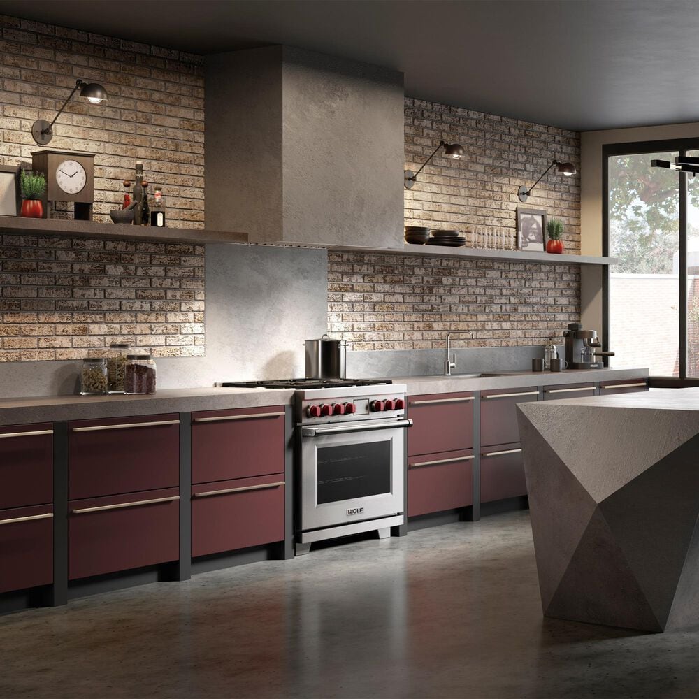 Wolf Appliances 36" Dual Fuel Range with 6 Burners in Stainless Steel, , large