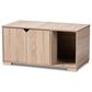 Baxton Studio Jasper 2-Door Litter Box Cover House in Oak, , large