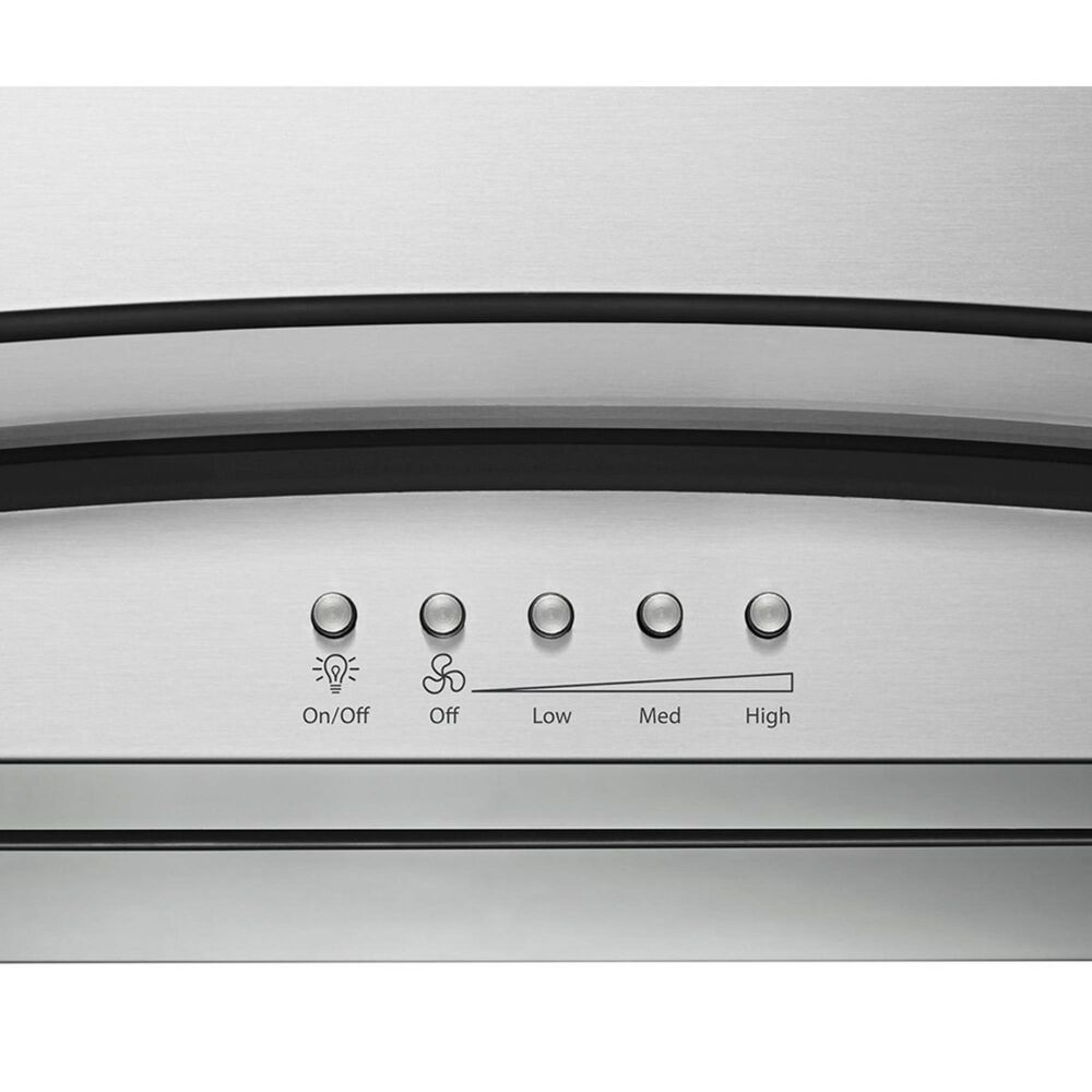 Whirlpool 30&quot; Glass Wall Mount Range Hood in Stainless Steel, , large