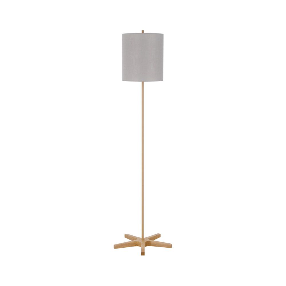 Cal Lighting Floor Lamp w/Wooden Base, , large