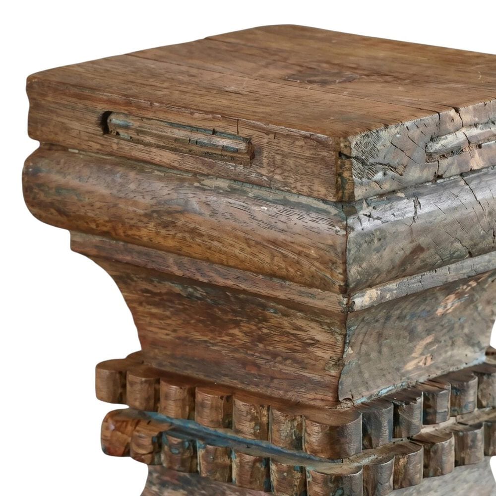 Jaipur Home One of a Kind Pillar Base Table in Brown, , large