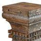 Jaipur Home One of a Kind Pillar Base Table in Brown, , large