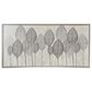 Maple and Jade 27" x 55" Leaf Canvas Wall Art with Frame in Black, Gray, Silver, Brown and Green, , large