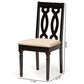 Baxton Studio Cherese Dining Chair in Sand/Dark Brown (Set of 2), , large