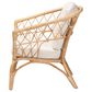 Baxton Studio Feya Rattan Arm Chair in White, , large