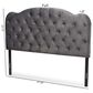 Baxton Studio Clovis Full Upholstered Headboard in Grey, , large