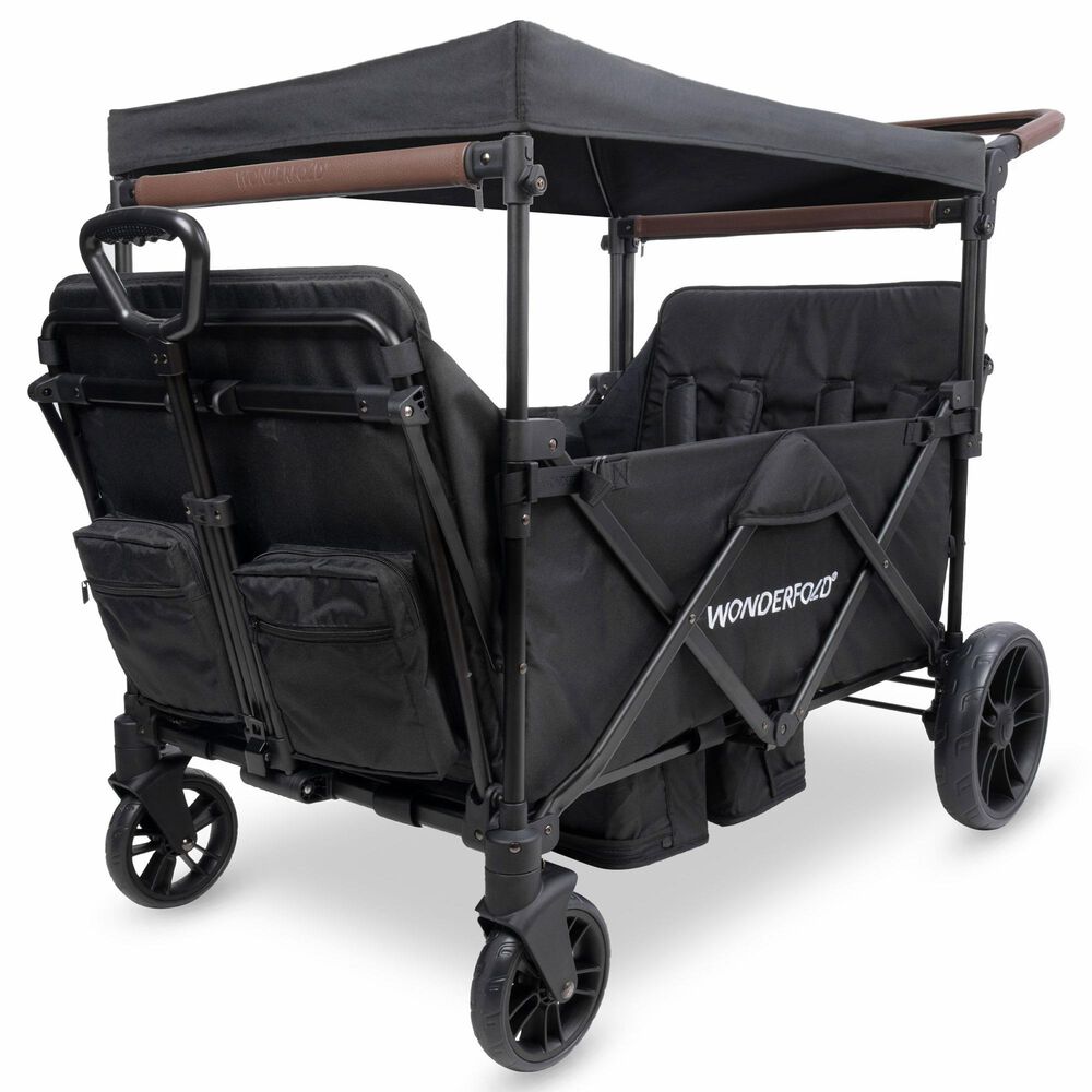 Wonderfold XR Series Rev 4-Seater Stroller Wagon in Black, , large