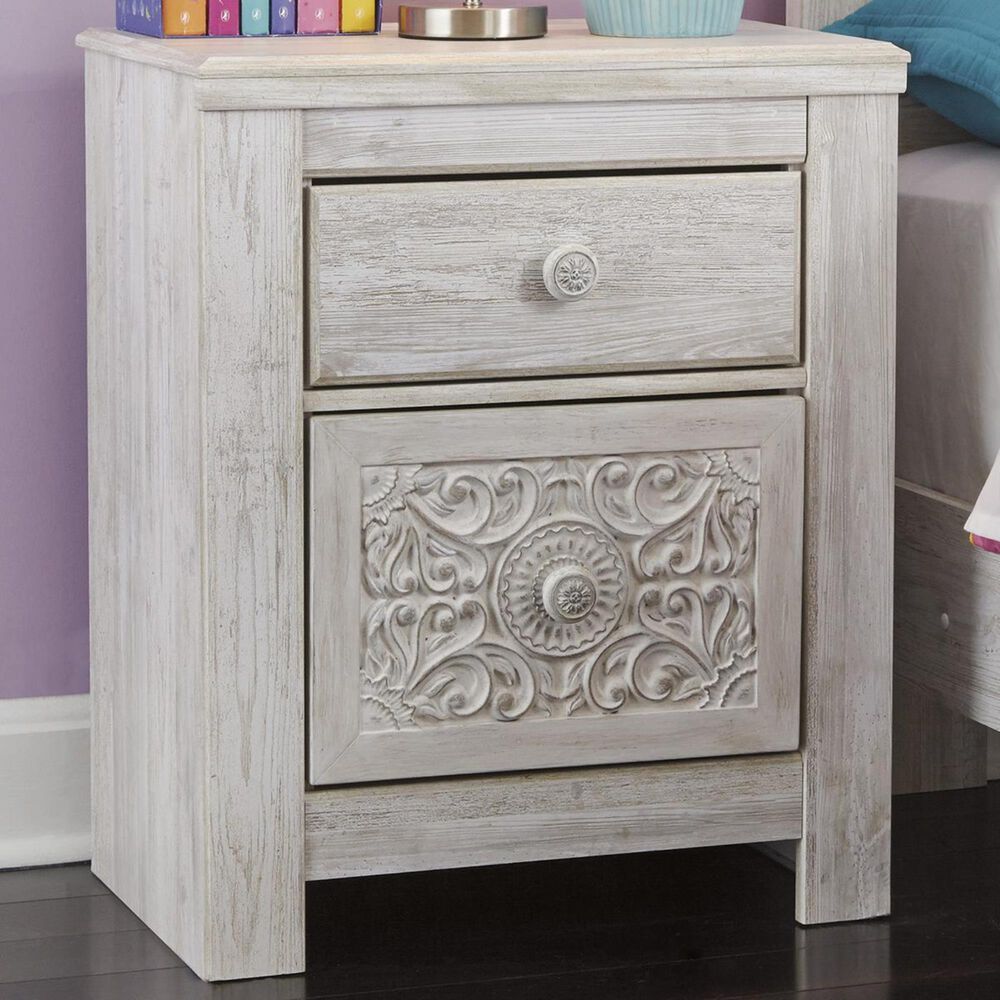 Signature Design by Ashley Paxberry 5 Piece Full Bedroom Set in White Wash | Nebraska Furniture Mart