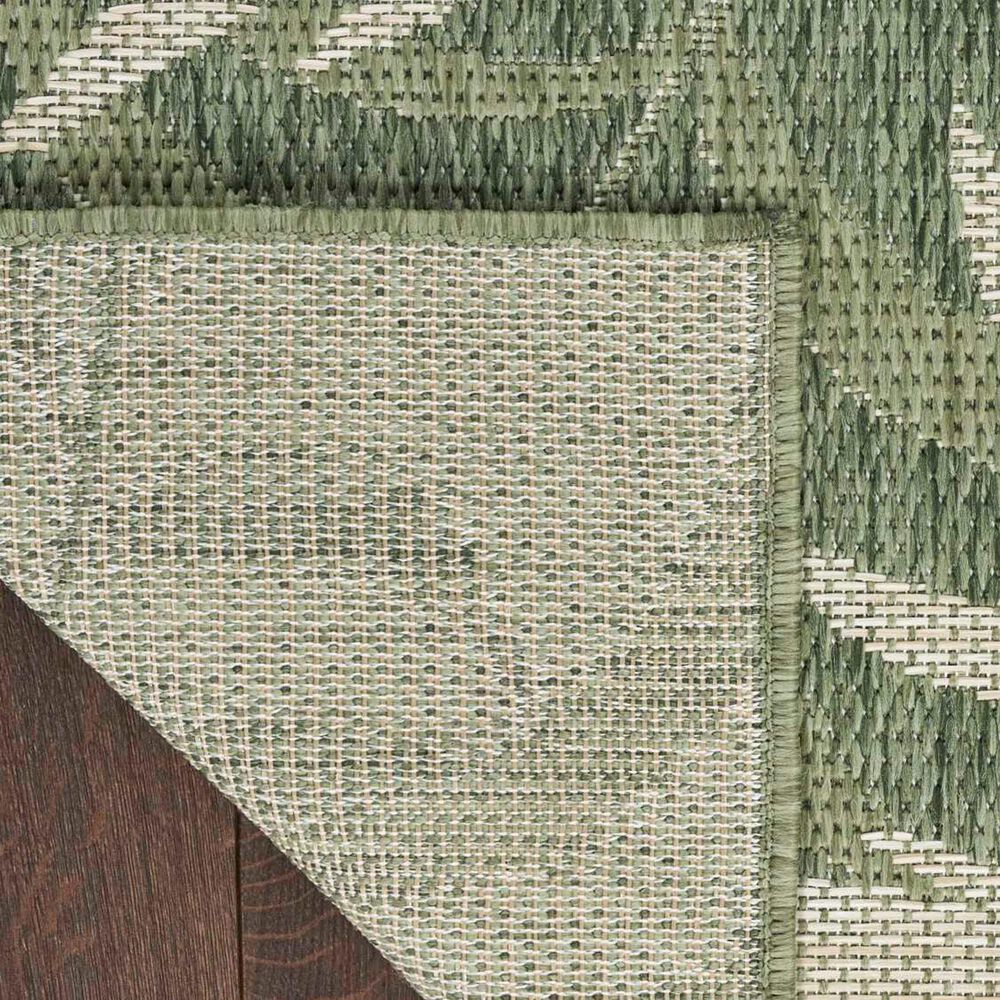 Nourison Garden Oasis GOA01 Green and Ivory 5&#39; x 7&#39; Indoor/Outdoor Area Rug, , large
