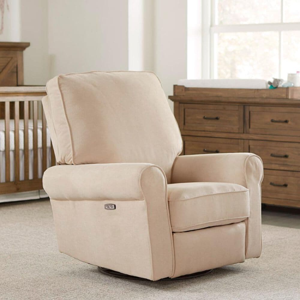 Eastern Shore Savanna Power Swivel Glider Recliner in Ivory, , large