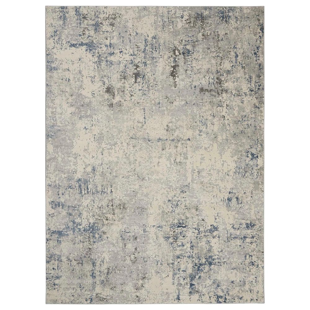 Nourison Rustic Textures Grey and Beige 7"10" x 10"6" Area Rug, , large