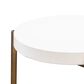 Urban Home Lyon Round End Table in Ivory and Brushed Bronze, , large
