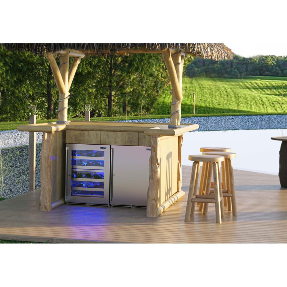 Perlick Signature Shallow Depth 3.1 Cu. Ft. Outdoor Wine Center with Right Hinge Solid Door in Stainless Steel, , large