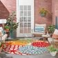 Nourison Aloha 4" Round Green Indoor/Outdoor Area Rug, , large